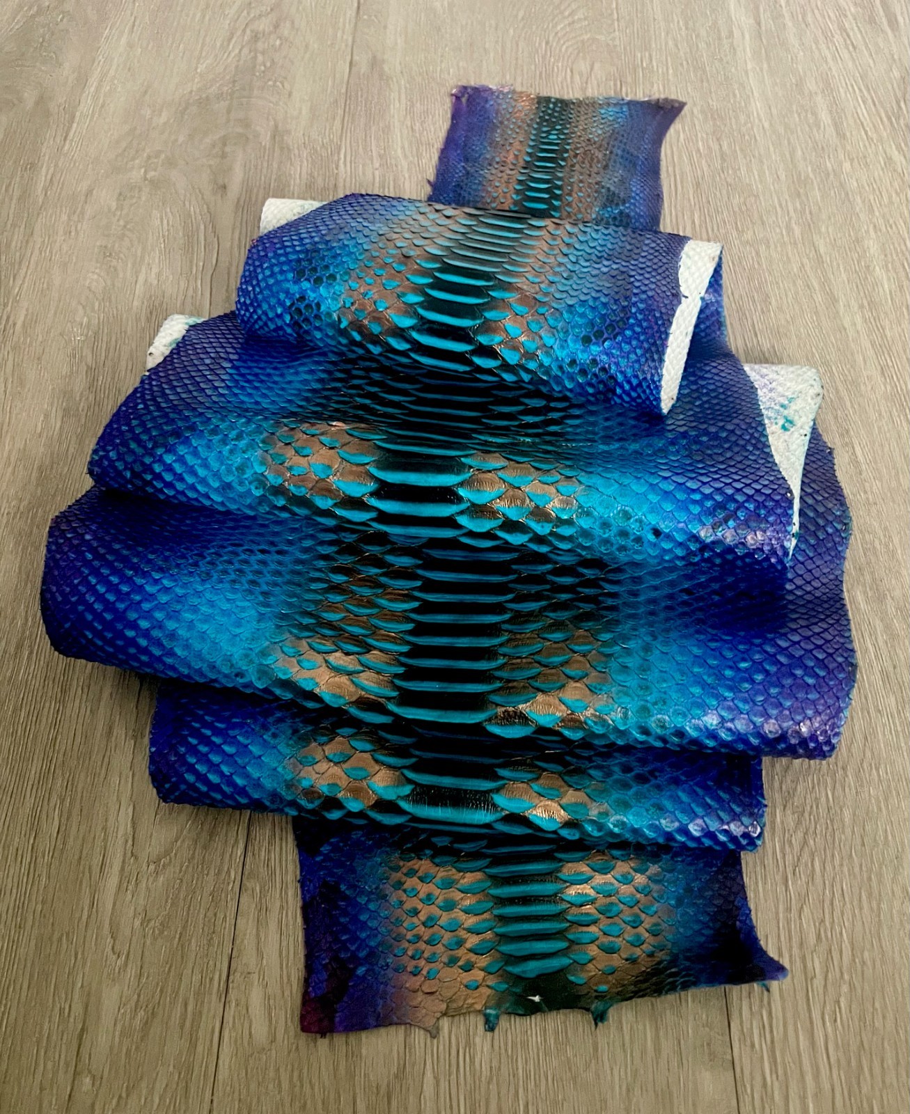GENUINE SHORT TAIL PYTHON SNAKE SKIN HIDE RARE COLOR 1.70 meter LONG GRADE A
