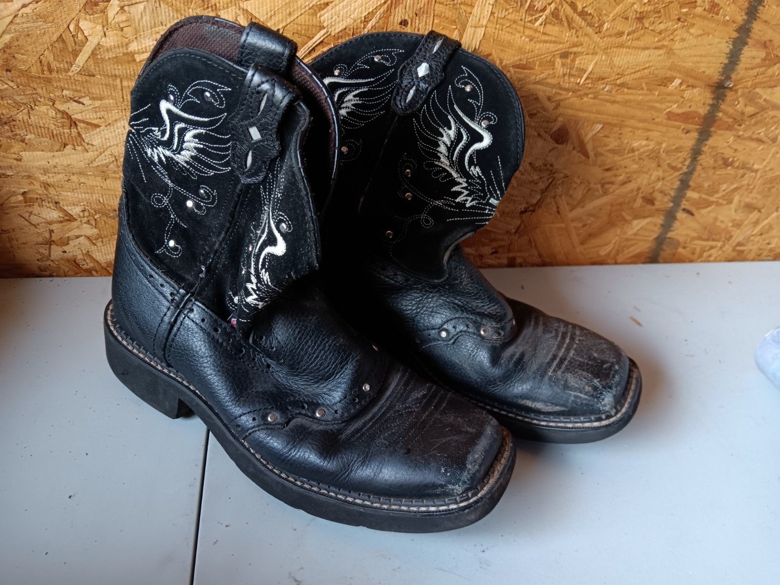 Justin Gypsy Mandra Black Leather 8\ Justin Gypsy Mandra Black Leather 8\