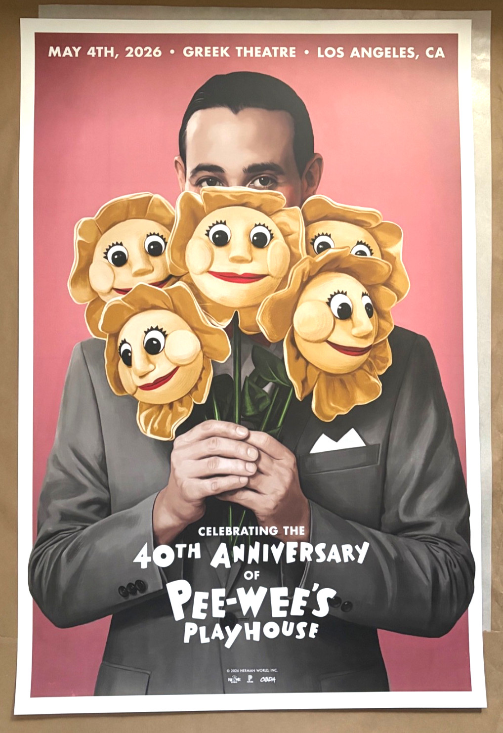 PEE-WEE'S PLAYHOUSE 40th Anniversary poster AKIKO STEHRENBERGER Pee-wee Herman