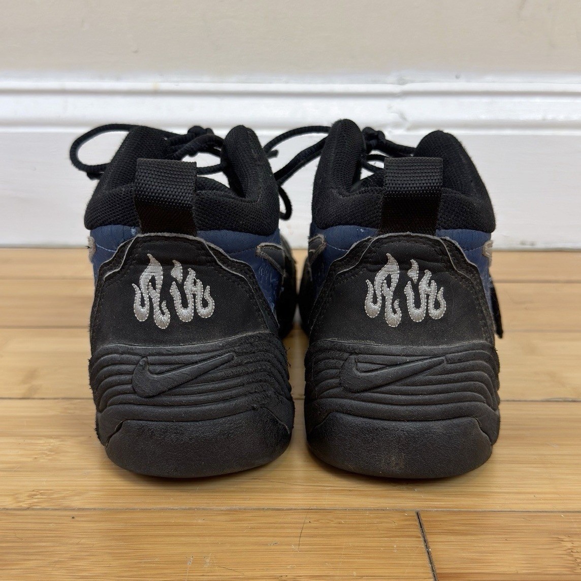 Vintage 1996 Nike Air Bakin Allah Banned Logo RARE Blue Black Sneakers Size 8 Vintage 1996 Nike Air Bakin Allah Banned Logo RARE Blue Black Sneakers Size 8