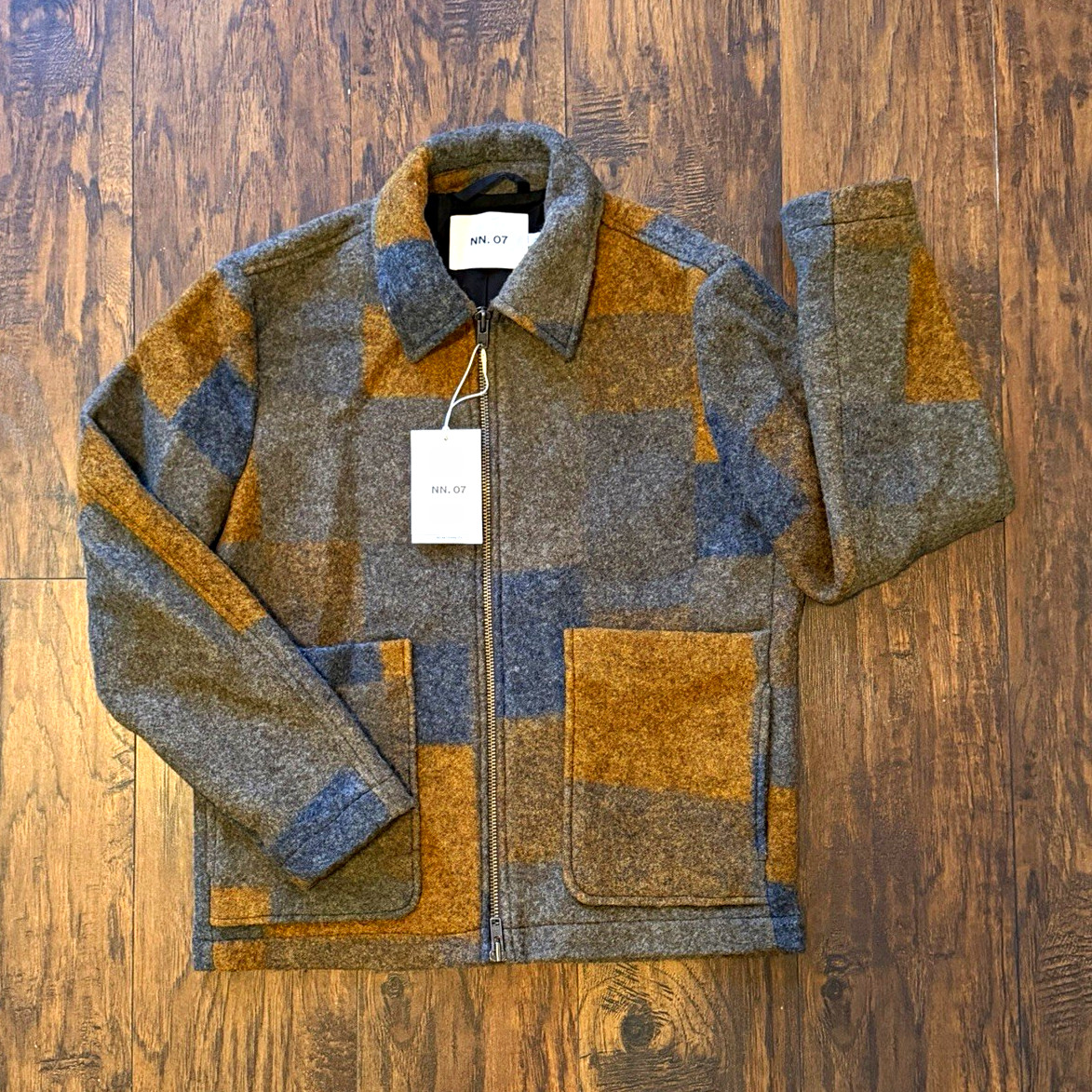 NN.07 Men\'s Plaid Full Zip Jacket M - Gael - Carmie - The Bear NN.07 Men\'s Plaid Full Zip Jacket M - Gael - Carmie - The Bear
