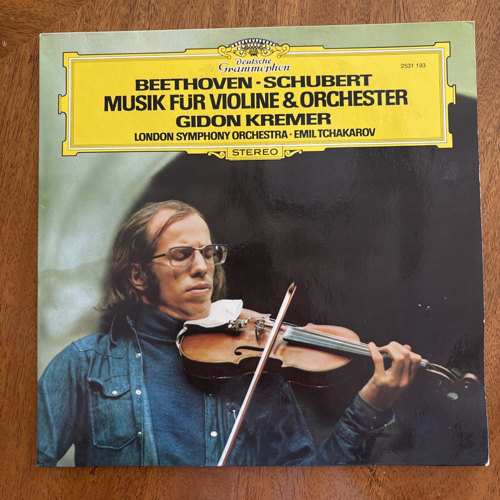 Beethoven Schubert Music for Violin & Orchestra GIDON KREMER DGG LP 2531193 VG+ Beethoven Schubert Music for Violin & Orchestra GIDON KREMER DGG LP 2531193 VG+