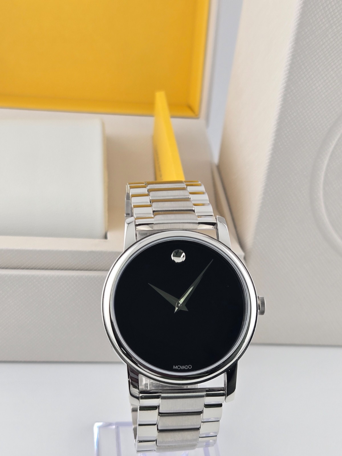 Movado Classic Museum Men’s Black Dial Watch Refurbished - 2100014 ($895 MSRP)