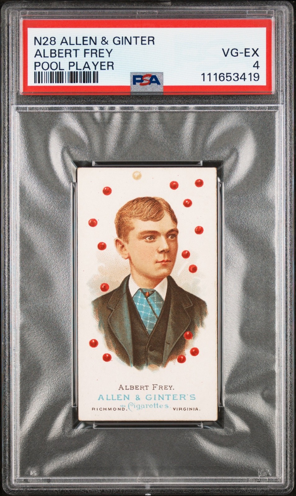 1887 Allen & Ginter N28 Albert Frey PSA 4 **Clear Registration & Sharp Image**