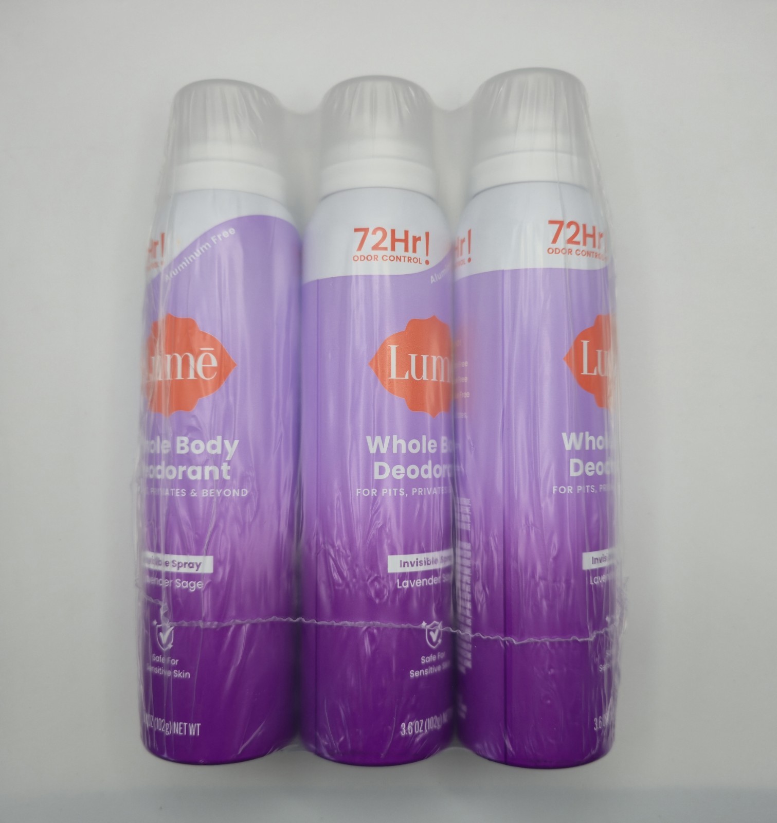 Lume - Whole Body - Invisible Spray Deodorant - Lavender Sage - 3.6oz - 3 Pack Lume - Whole Body - Invisible Spray Deodorant - Lavender Sage - 3.6oz - 3 Pack