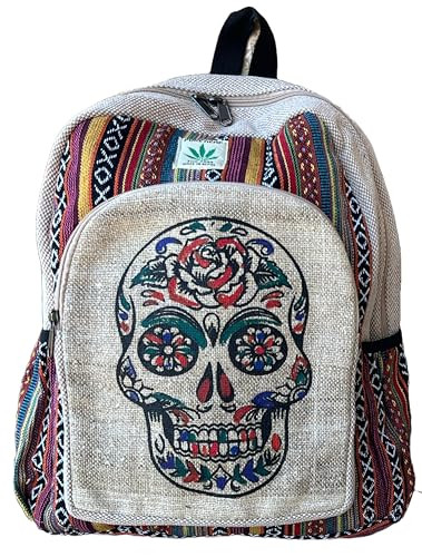 Gurkha Handmade Himalayan Hemp Backpack 17 IN Large Backpack Hippie, Festival Gurkha Handmade Himalayan Hemp Backpack 17 IN Large Backpack Hippie, Festival