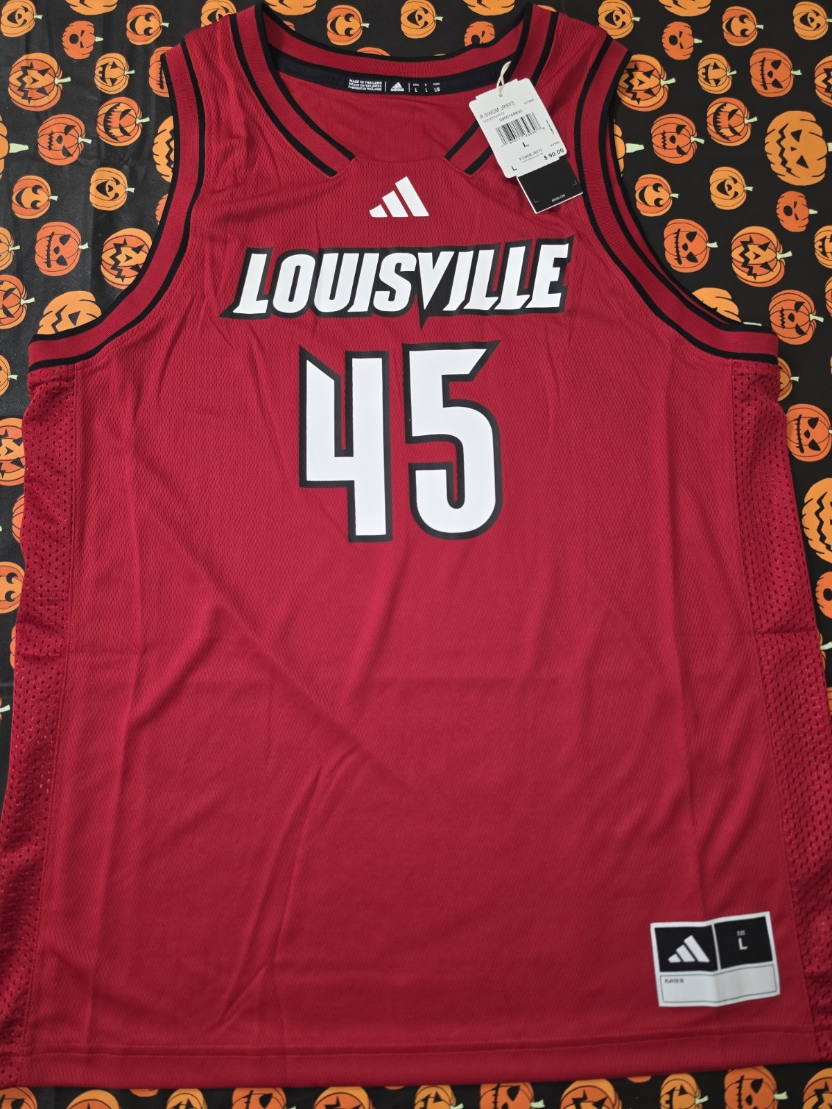 Adidas Louisville Cardinals Basketball Jersey Donovan Mitchell Mens Large #45