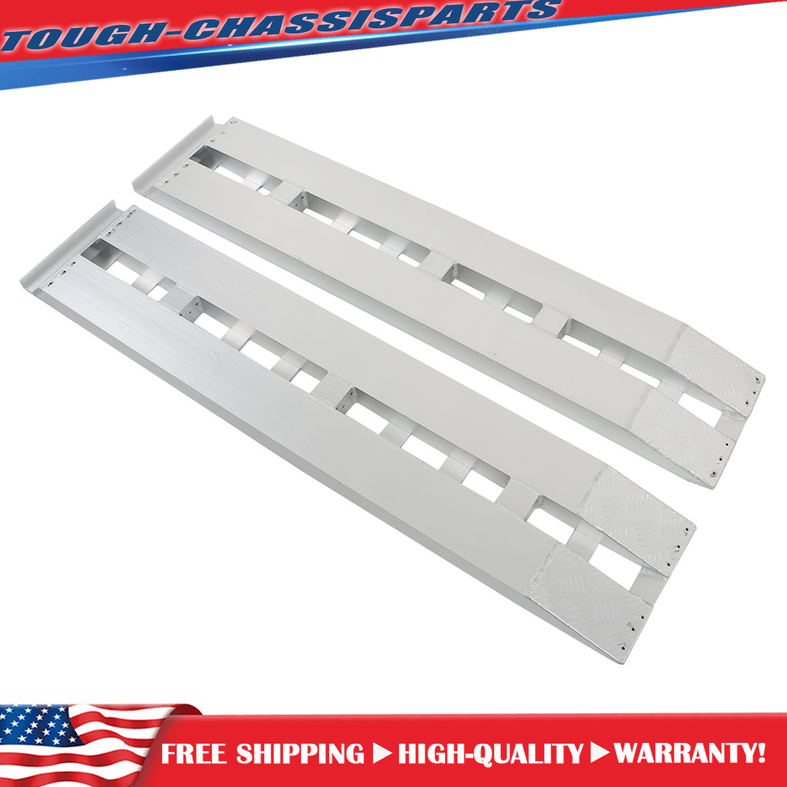 2Pcs Aluminum 6500 LBS Truck Car Auto Trailer Ramps Hook end knife 60\