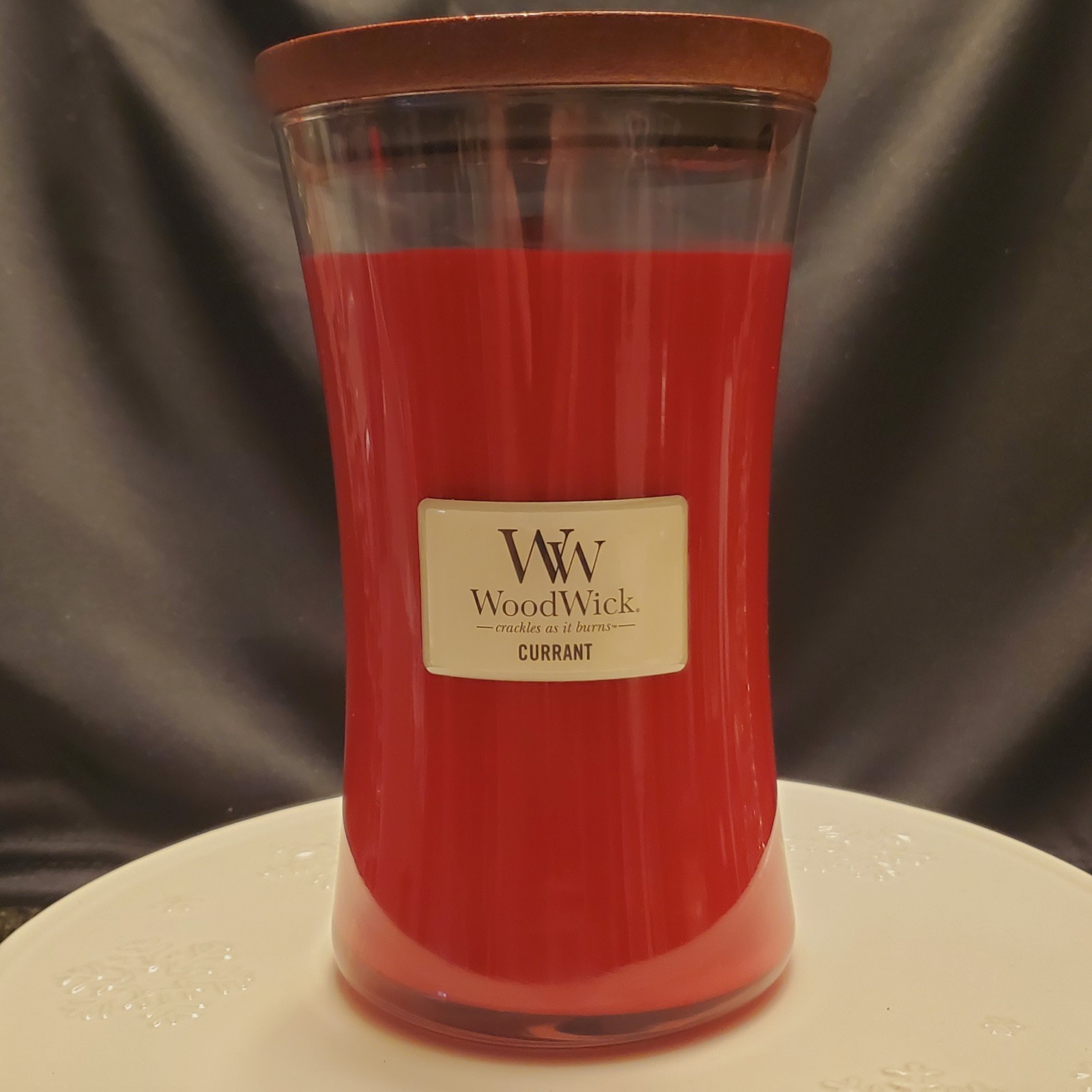 Very Rare/HTF  WoodWick Candle \'Currant\' 21.5 OZ Hourglass Retired/Discontinued