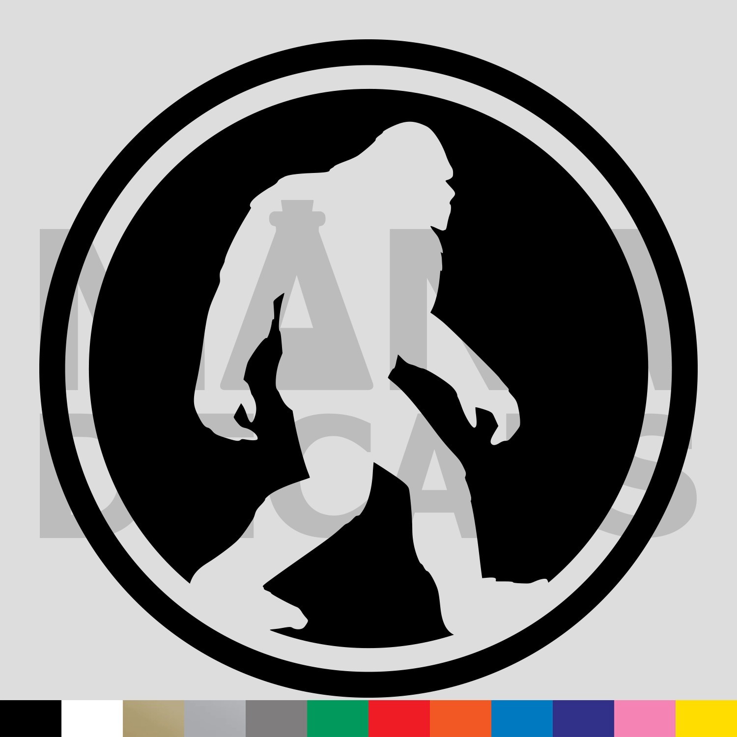 Sasquatch Circle Emblem Vinyl Die Cut Decal Sticker - Big Foot Bigfoot Yeti