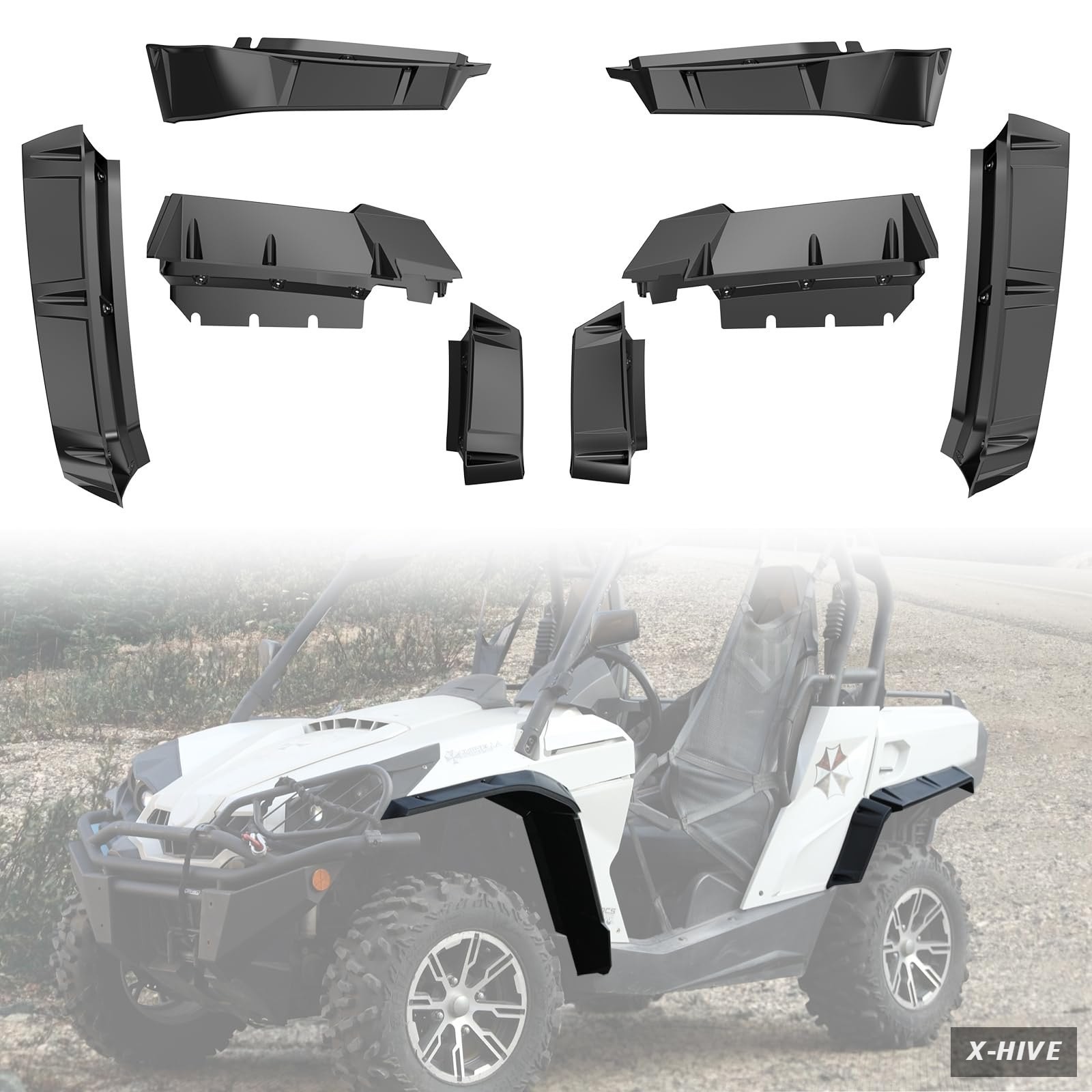 Wide Fender Flares Kit for Can Am Commander 800 1000 2011 2020