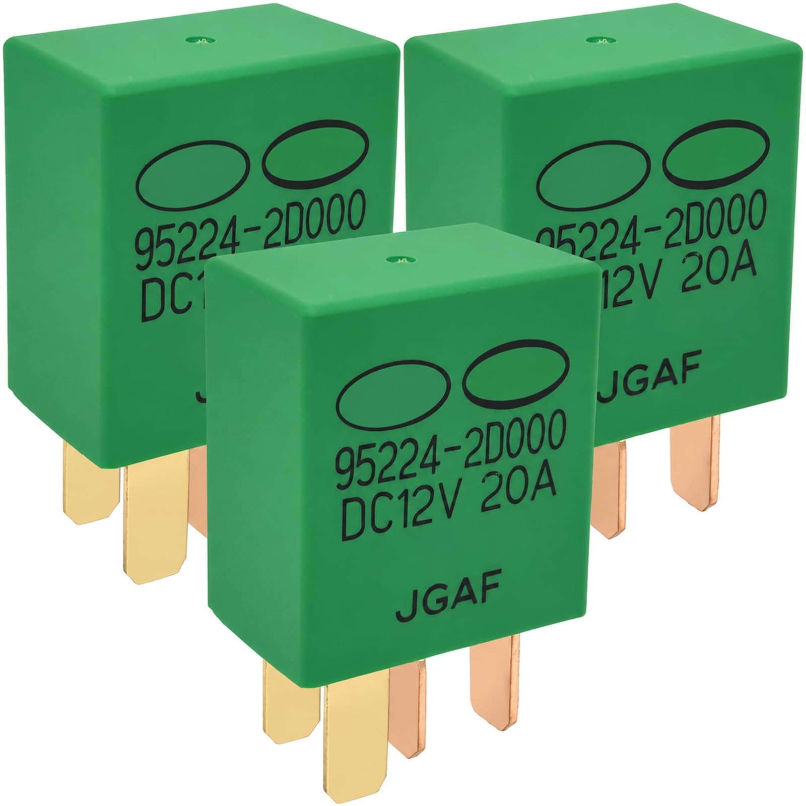 95224-2D000 Automotive Relay (3-Pack), 4-Pin 12V 20A, Compatible with Hyundai El 95224-2D000 Automotive Relay (3-Pack), 4-Pin 12V 20A, Compatible with Hyundai El