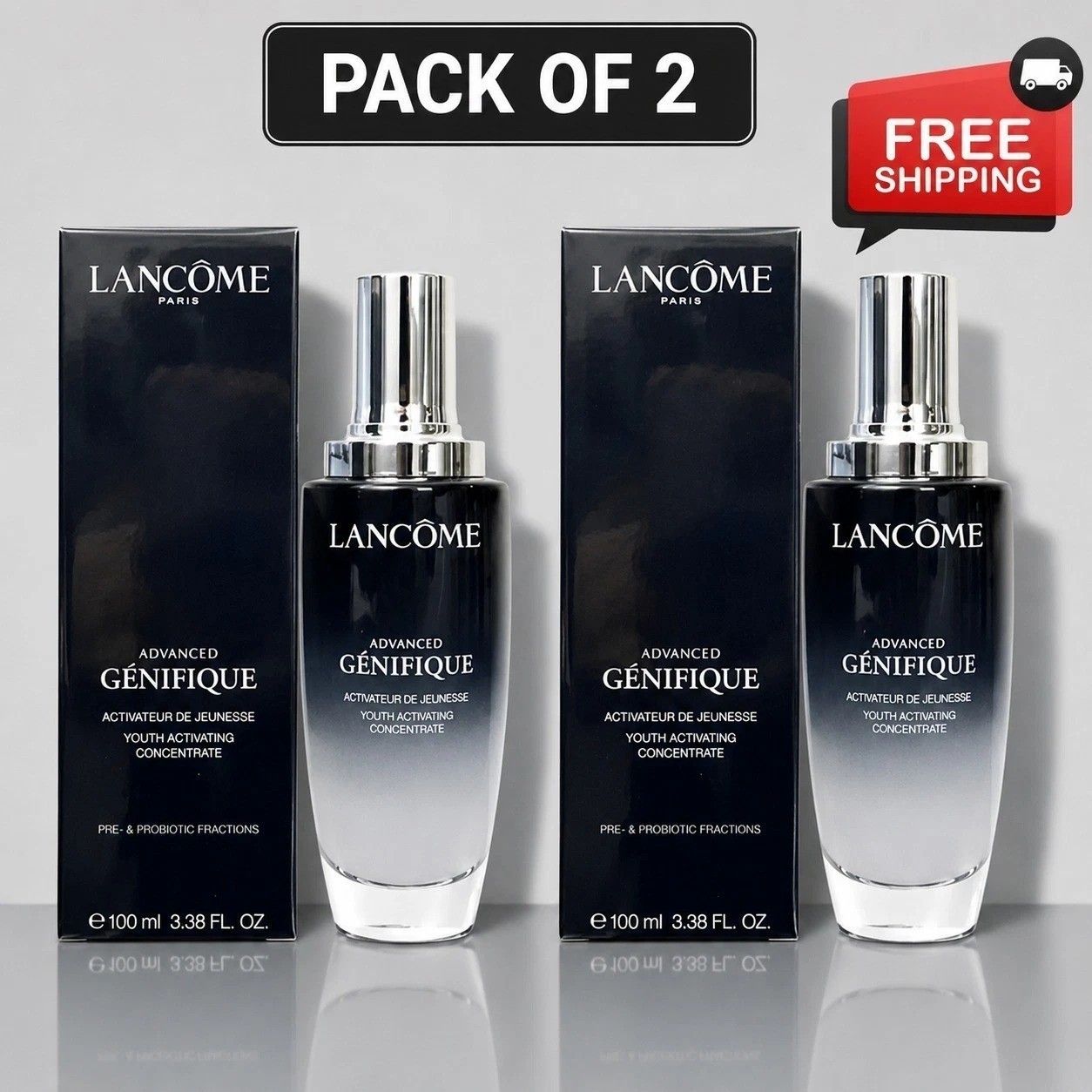 2x Lancome Advanced Genifique Youth Activating Concentrate 3.38oz /100ml New 2x Lancome Advanced Genifique Youth Activating Concentrate 3.38oz /100ml New