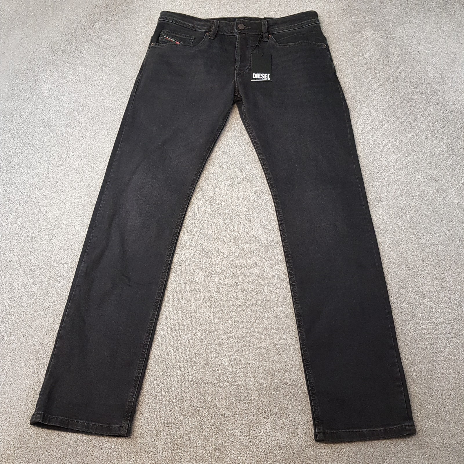 Diesel Mens Jeans 32x32 Black Safado-X RB064 Stretch Regular Slim Straight W32