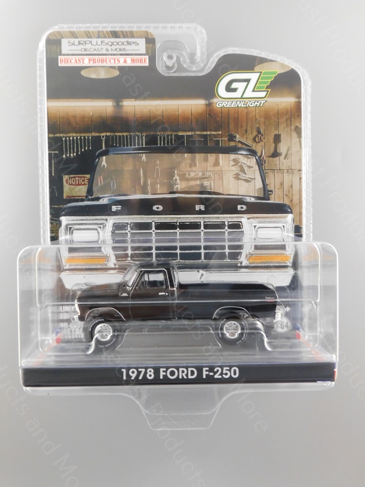 2026 Greenlight SURPLUSgoodies Exclusive: Black LIFTED 1978 FORD F-250 1:64