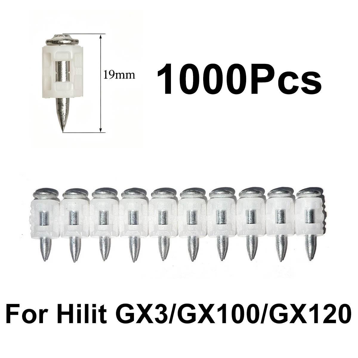 ¾″ ⅞″ 1″ 1000Pcs Collated Concrete Nails For Hilti GX3 GX120 GX100 X-GN Nailer
