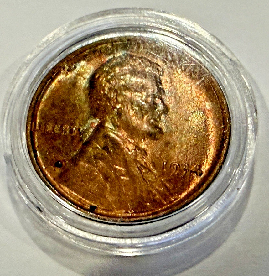 1934-P Lincoln Wheat 1c ~ GEM BU ~ In Airtite Capsule ~ Sweet ~H46