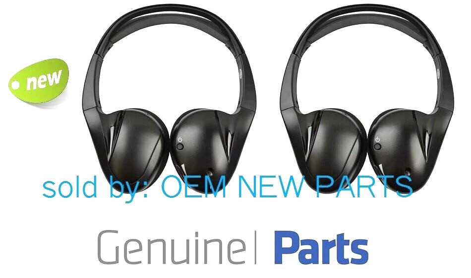 2 NEW OEM GM 2 Channel IR Fold Flat Headphones Headset TV Rear 20830570 Genuine 