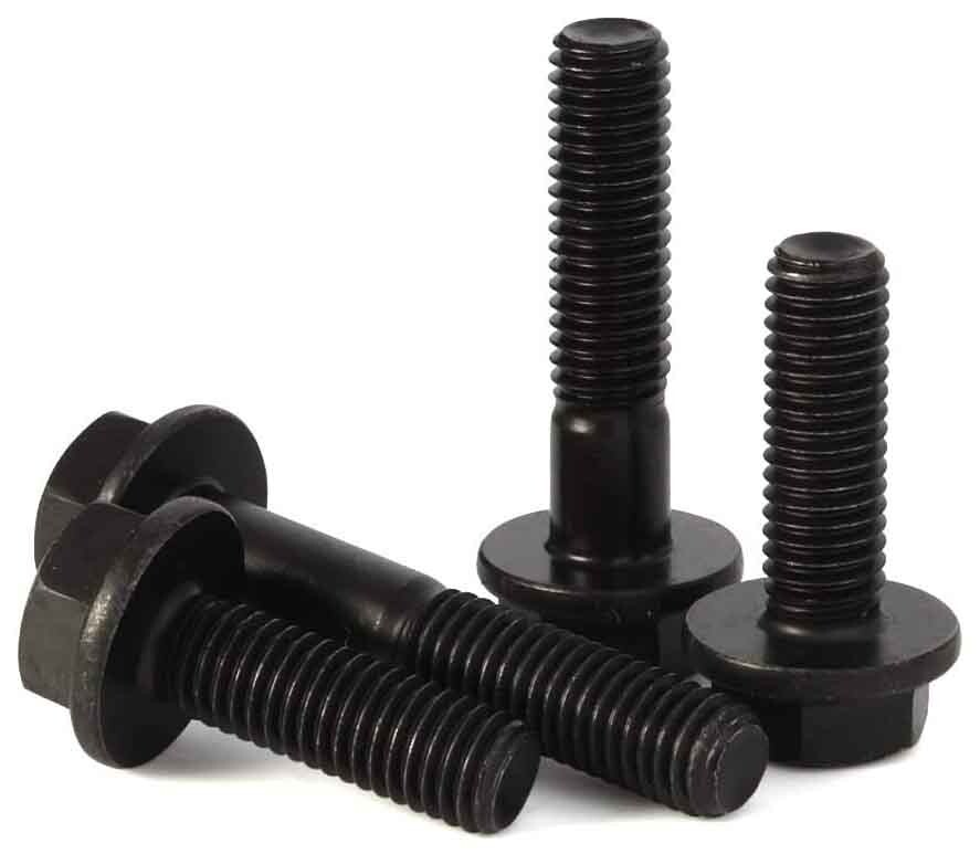 Bulk Qty 400 - M10 x 30mm Flange Bolts DIN 6921 CL 10.9 Steel Black Phosphate