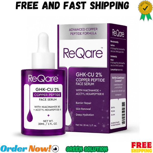 GHKCu Copper Peptides Serum For Face with Niacinamide + Acetyl Hexapeptide8 |...