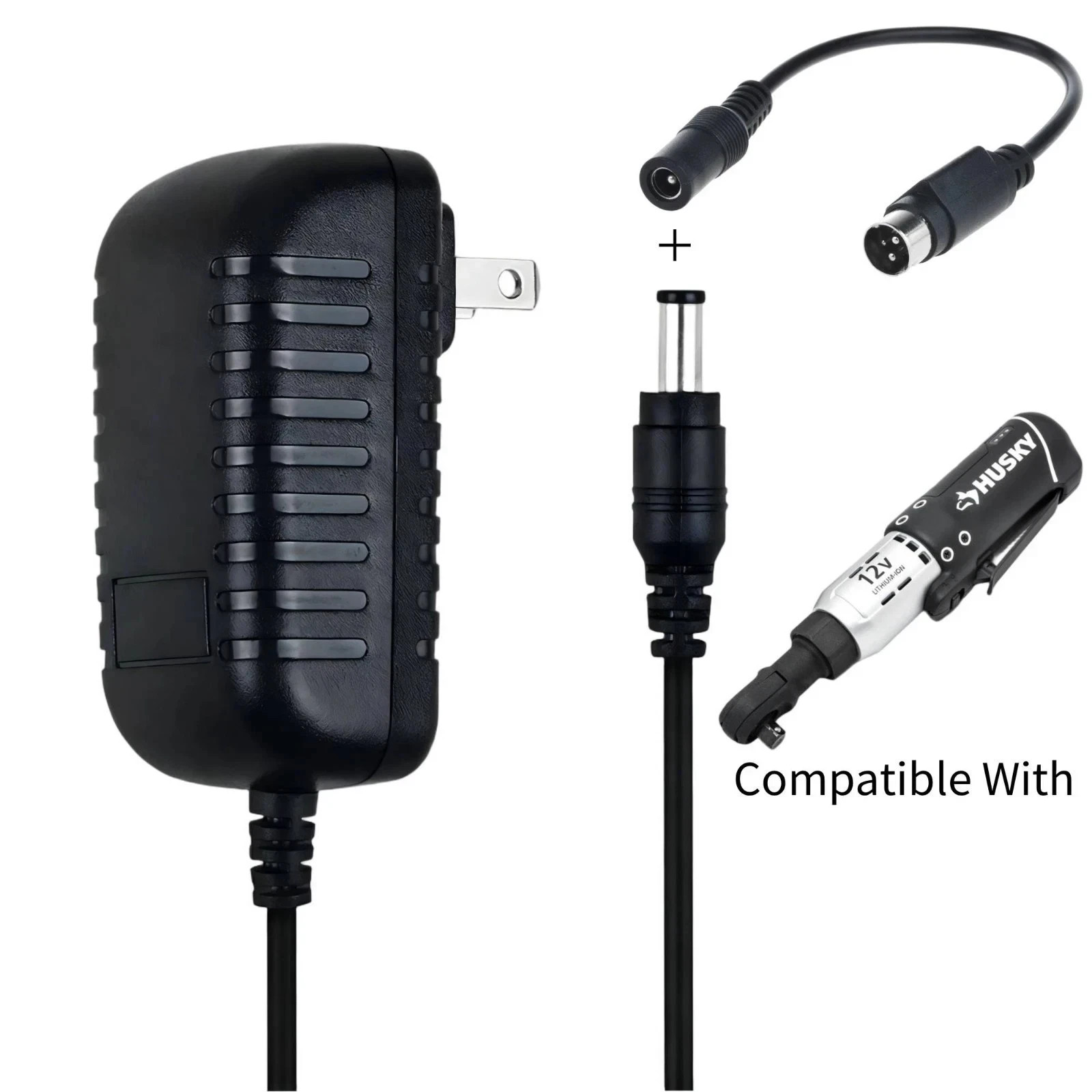 AC Adapter For Husky H38CPRAT 1003 520 917 12-Volt Lithium-Ion Cordless Ratchet
