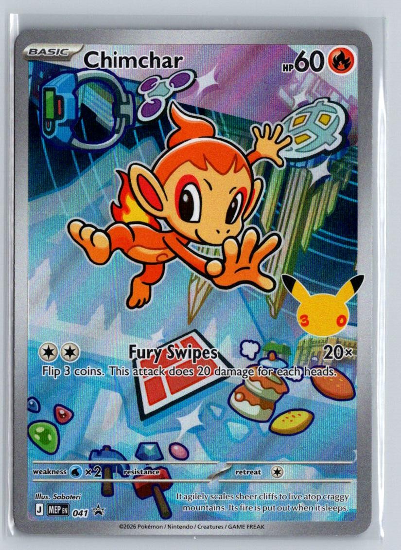 Chimchar 041 Holo Promo ME: Mega Evolution Promo Pokemon Near Mint