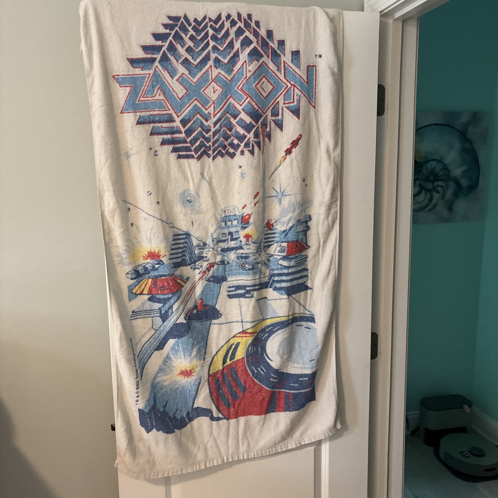 Rare Vintage Zaxxon Beach Towel Sega 1982 Arcade Video Game nice towel