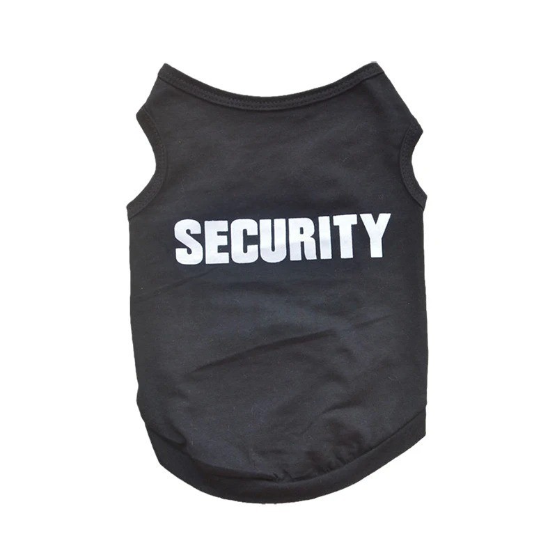 Security Dog T-Shirt Dog Shirt Dog Vest Puppy Shirts Cat Top Tee Puppy Clothing