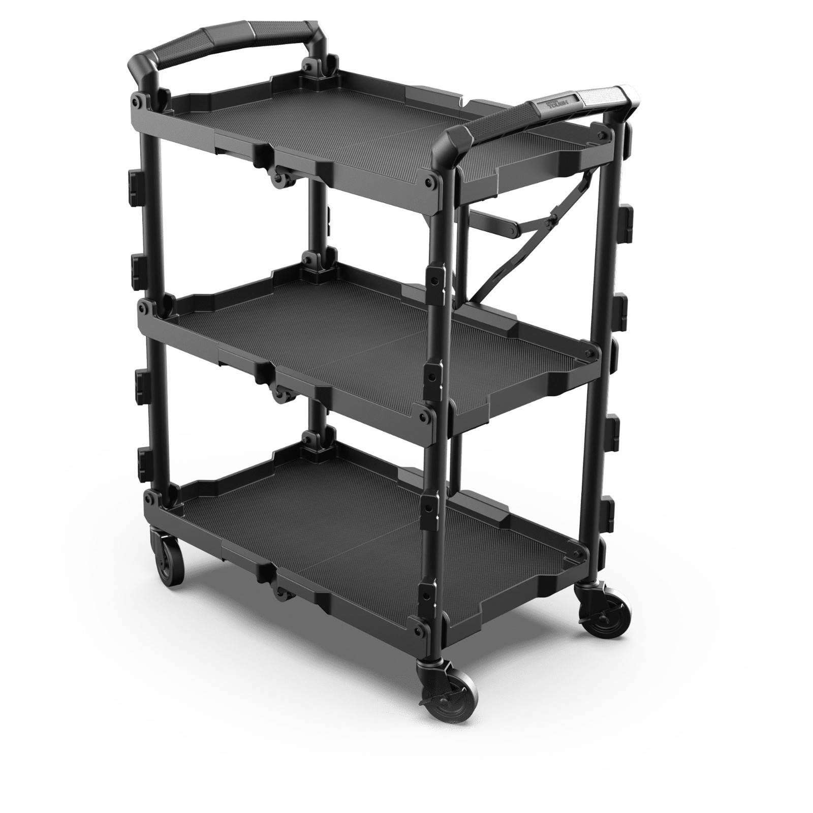 Hyper Tough Hyper Stack Utility Cart 3 Tier Folding Black 