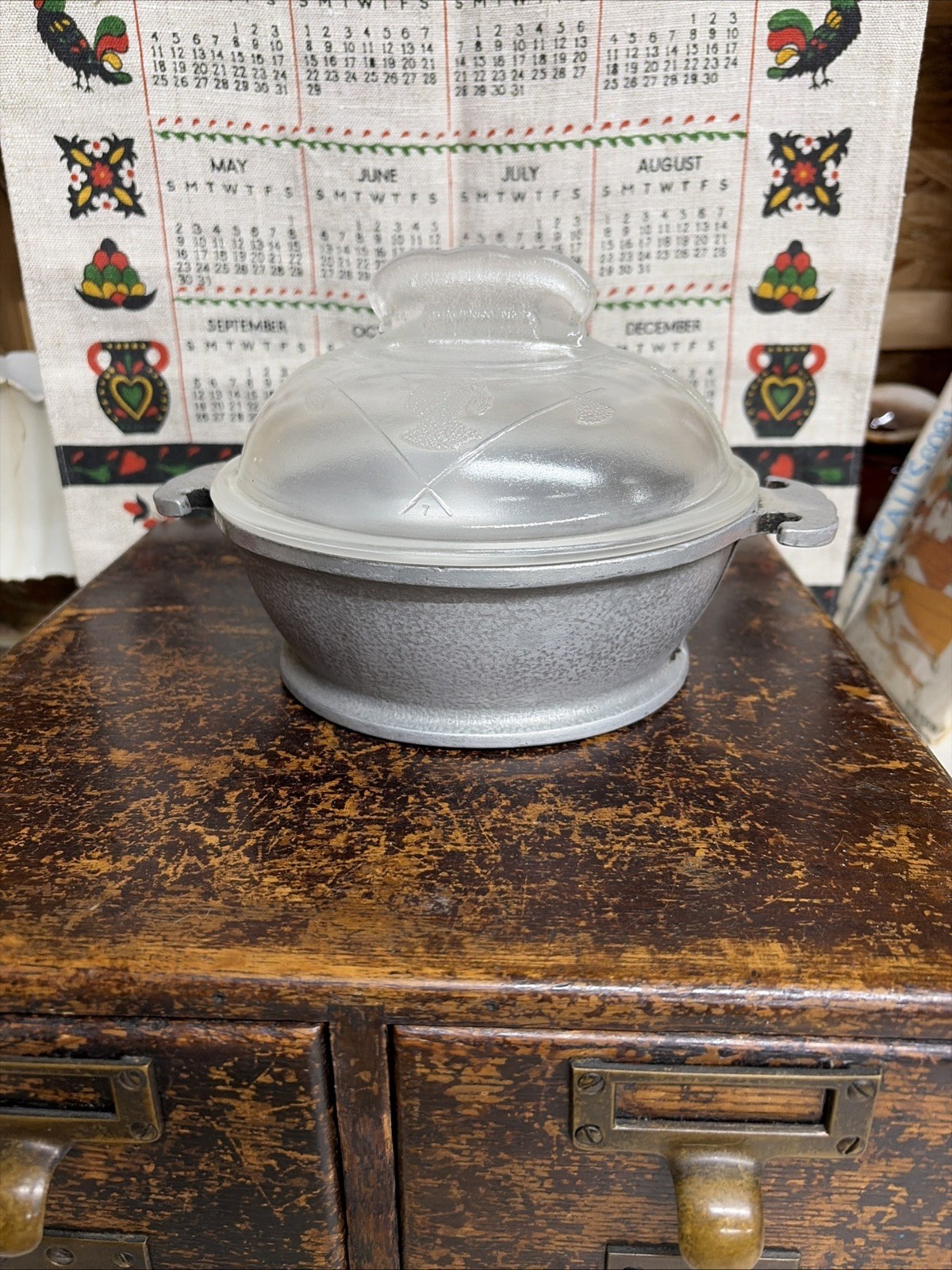 Guardian Service Ware DC-11 7” Cast Aluminum Cooker Glass Dome Lid Vintage
