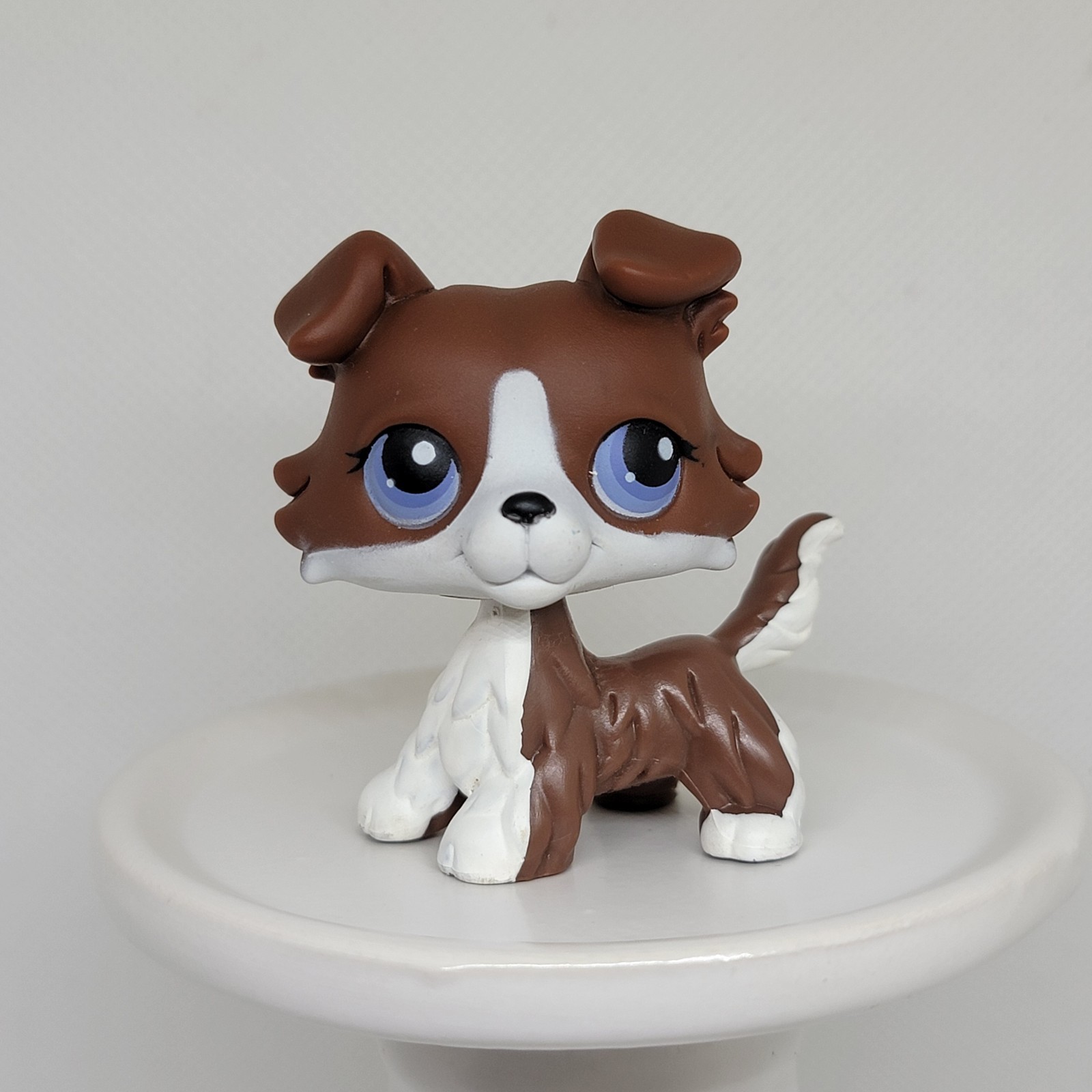 *RARE* VTG Authentic LPS 2004 G2 BROWN PUZZLE COLLIE- Hasbro Littlest Pet Shop