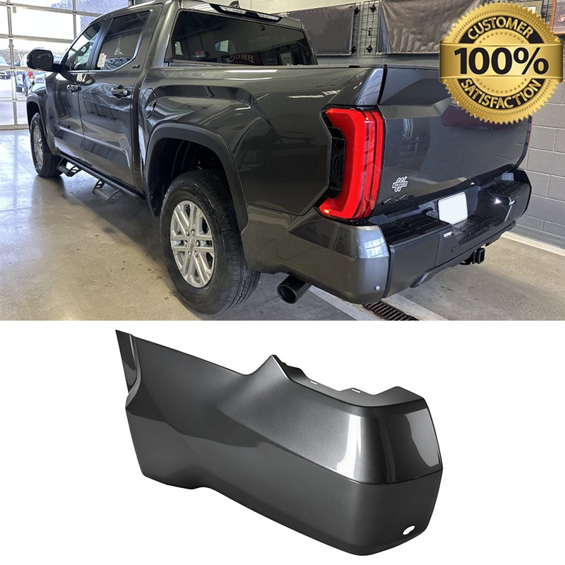 Magnetic Gray Rear Driver Side Bumper Cover w/ Holes For Toyota Tundra 2022-2026