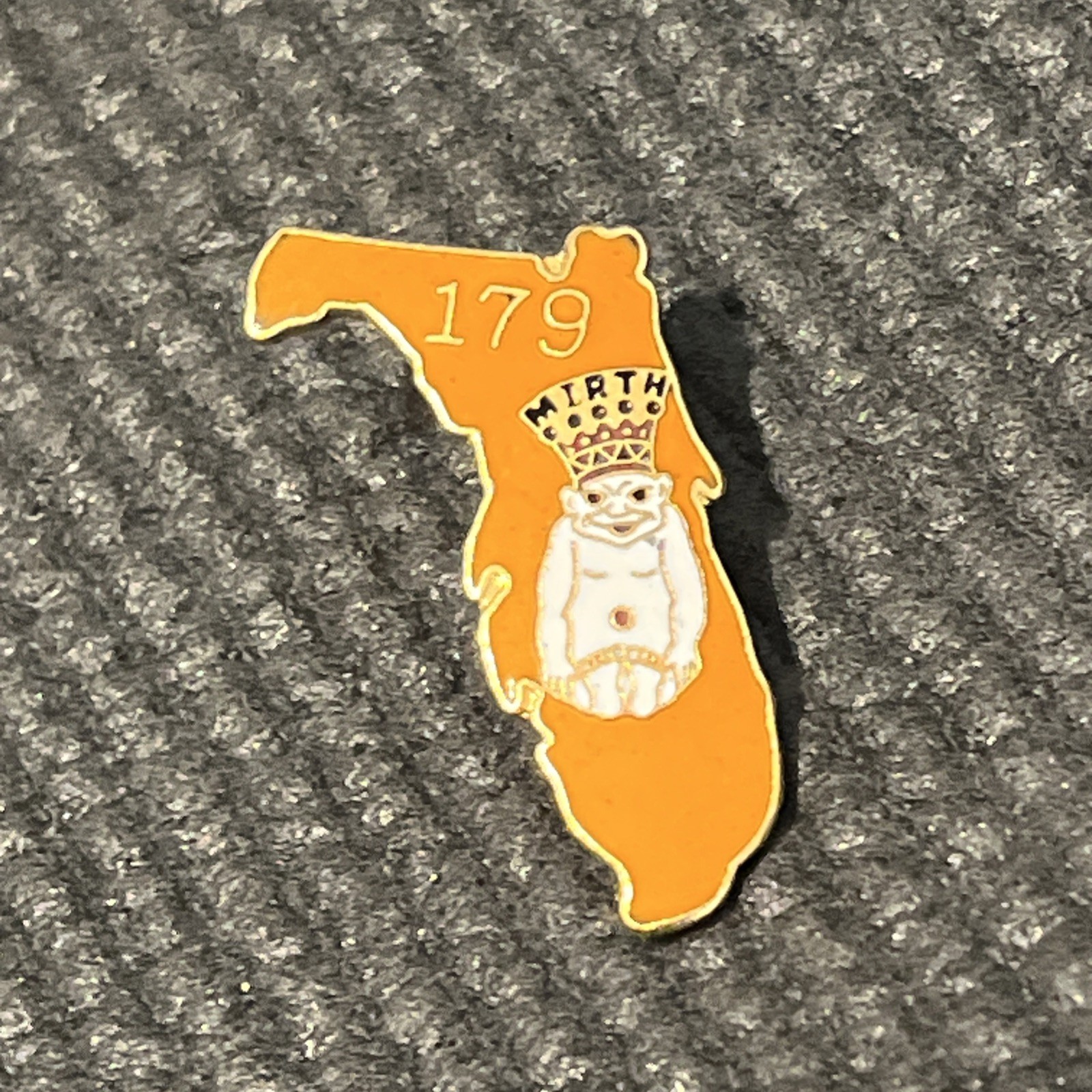 ROJ Court 179Lapel Pin Flordia Orange Billiken Royal Order of Jesters P7392 ROJ Court 179Lapel Pin Flordia Orange Billiken Royal Order of Jesters P7392