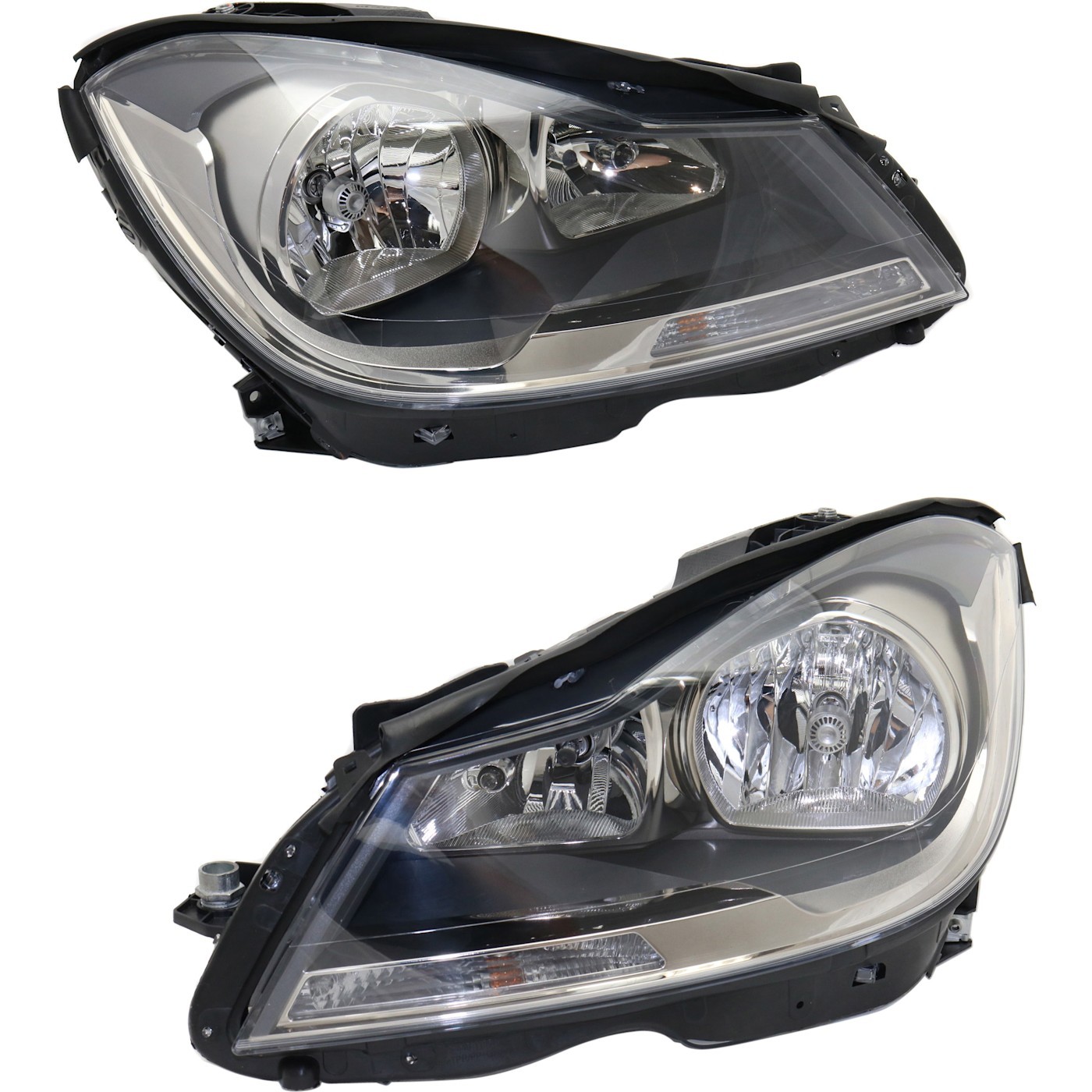Headlight Set For 2012-2015 Mercedes Benz C250 C350 C63 AMG Left and Right CAPA