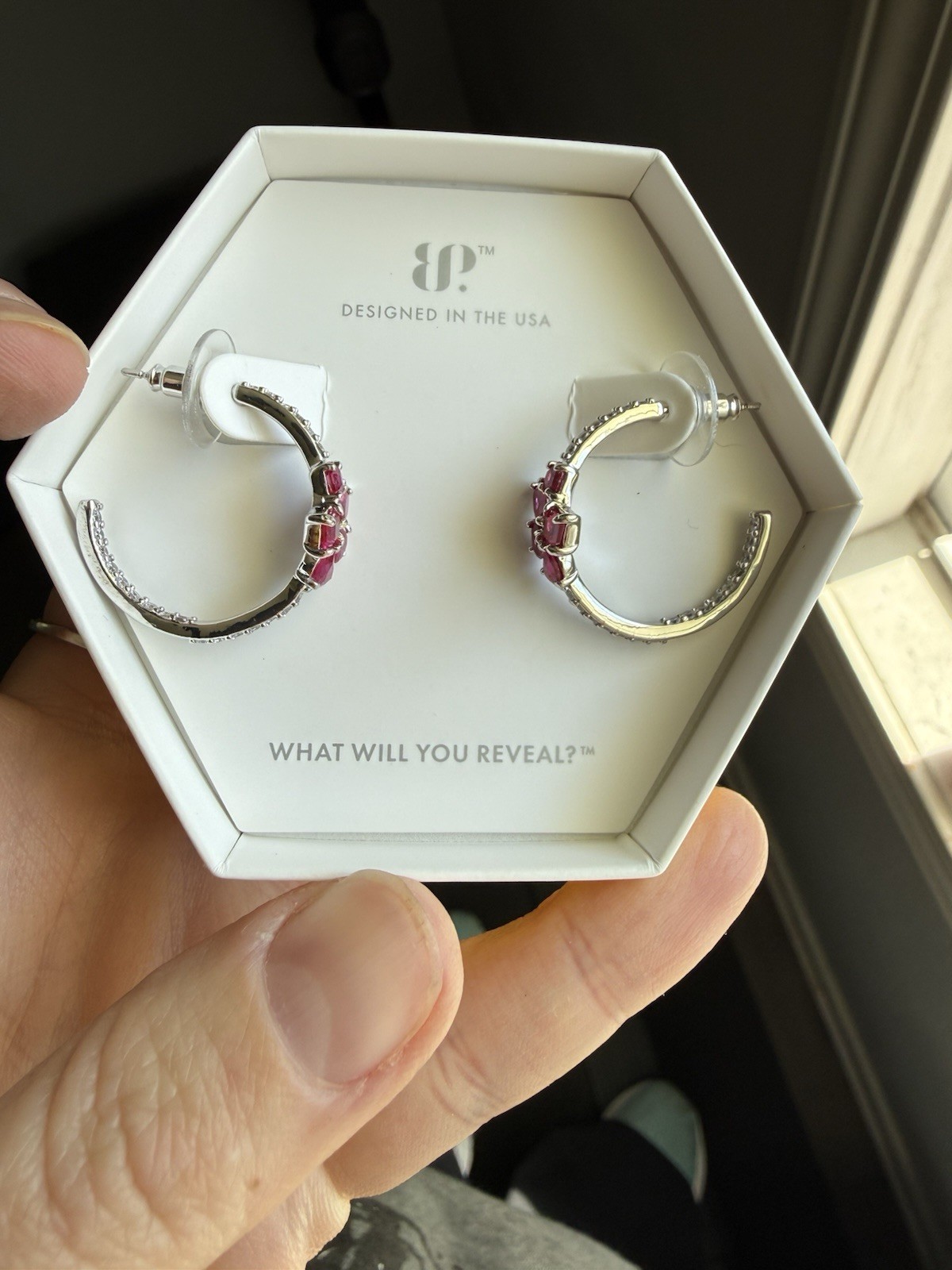 Bomb Party Og Earrings sparkle cluster Hoops Bomb Party Og Earrings sparkle cluster Hoops