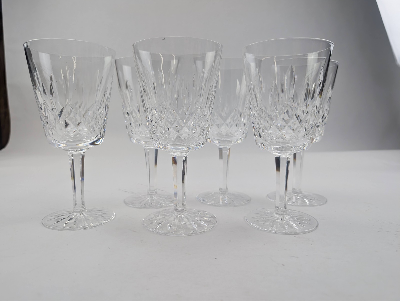 Waterford Crystal Lismore Water Goblets Glasses 6 7/8\ Waterford Crystal Lismore Water Goblets Glasses 6 7/8\