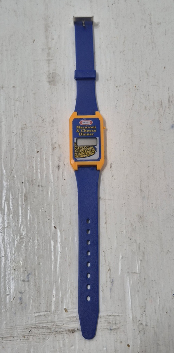 Vintage Kraft Macaroni & Cheese Dinner Digital Watch Super Rare Advertising Vintage Kraft Macaroni & Cheese Dinner Digital Watch Super Rare Advertising