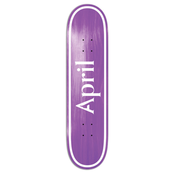 APRIL OG LOGO SKATEBOARD DECK-8.5 PURPLE APRIL OG LOGO SKATEBOARD DECK-8.5 PURPLE