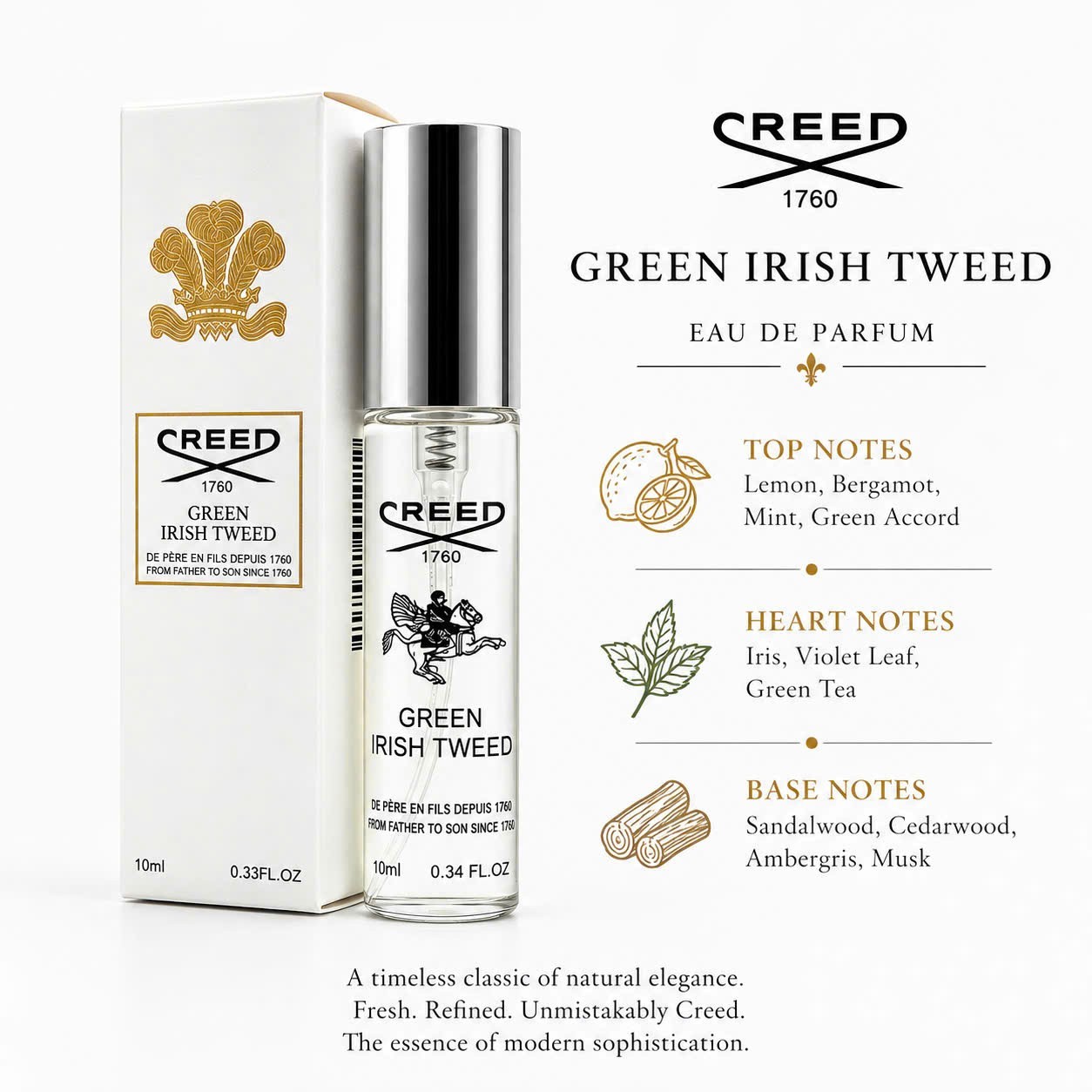 CREED GREEN IRISH TWEED For Him Eau De Parfum 10ml Sample Spray🎁Authentic CREED GREEN IRISH TWEED For Him Eau De Parfum 10ml Sample Spray🎁Authentic