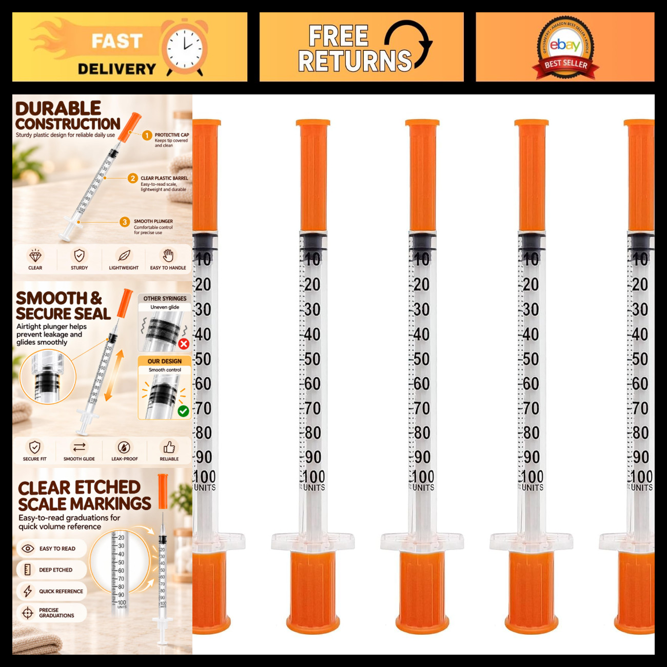 100 Pack 1ml 31 Gauge 1/4 100 Pack 1ml 31 Gauge 1/4