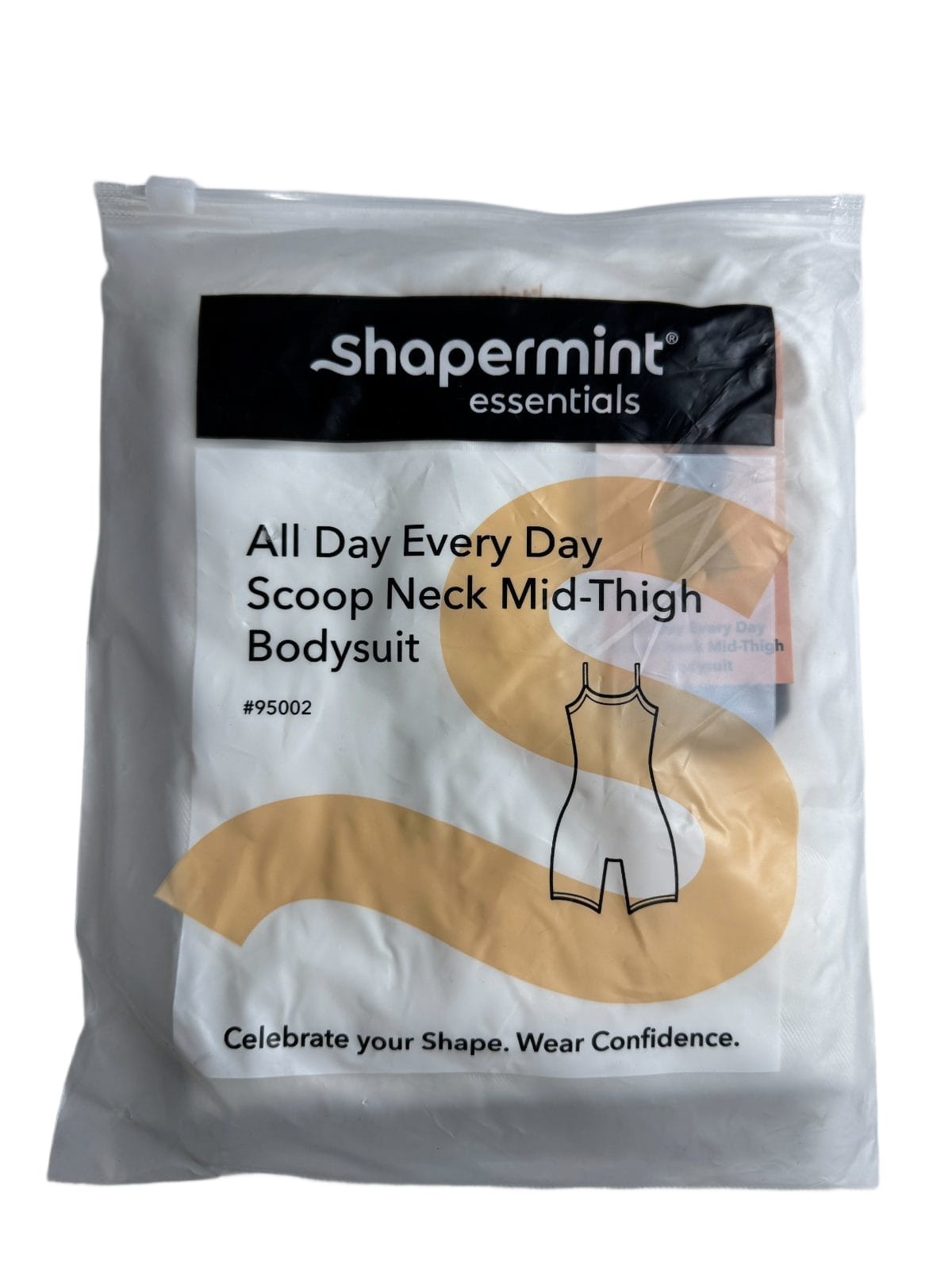 Shapermint Essentials All Day Every Day Scoop Neck Mid-Thigh Bodysuit XL White N Shapermint Essentials All Day Every Day Scoop Neck Mid-Thigh Bodysuit XL White N