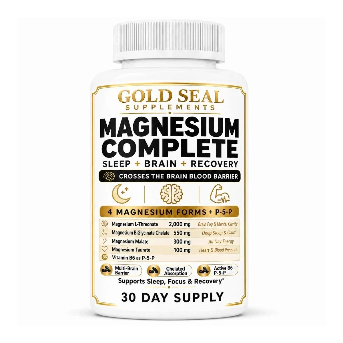 Magnesium Mineral Supplement Gold Seal Complete 120 Count Dietary Mineral.