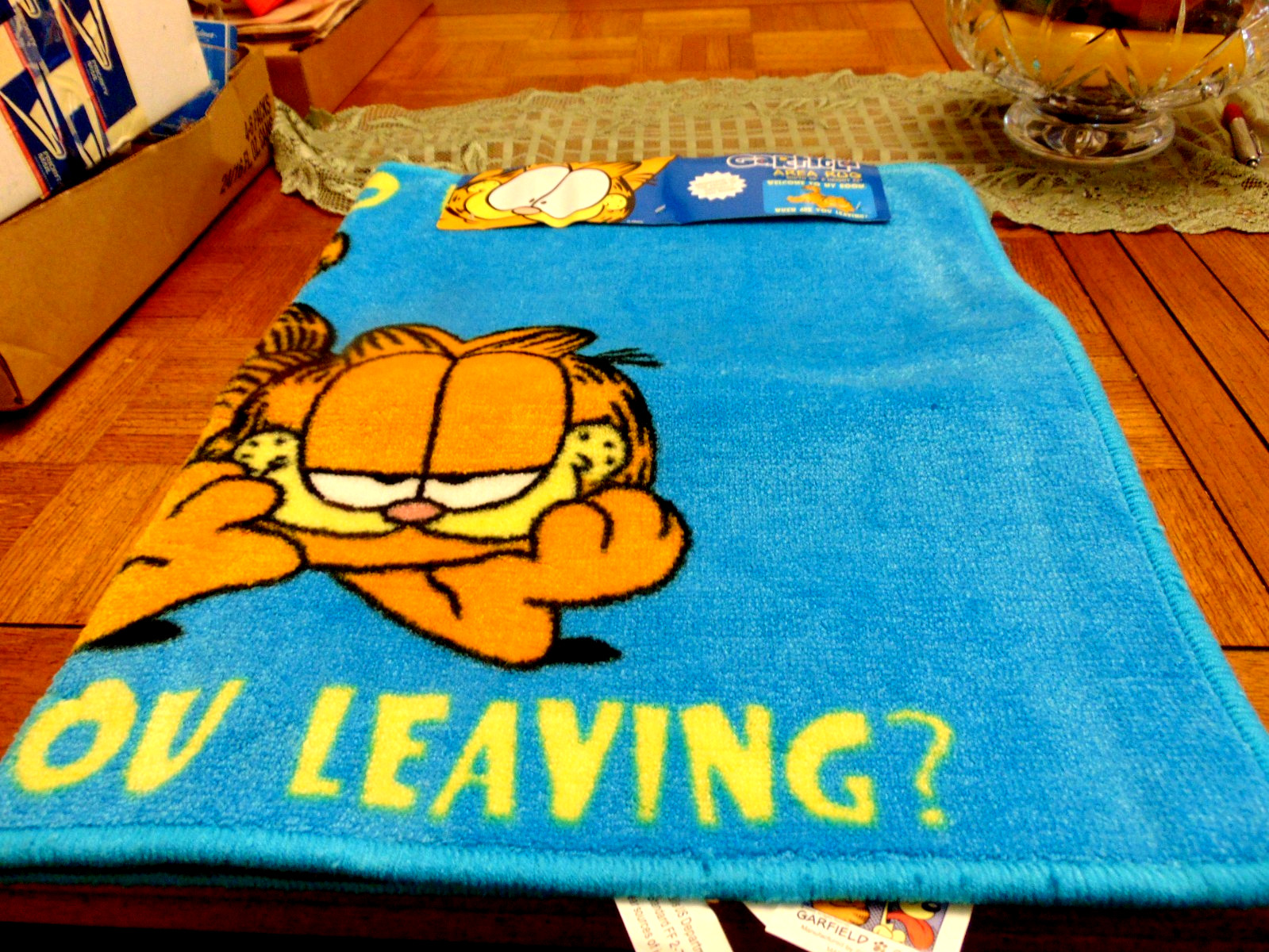 Vtg Garfield The Cat Area Rug NWT NOS Vtg Garfield The Cat Area Rug NWT NOS