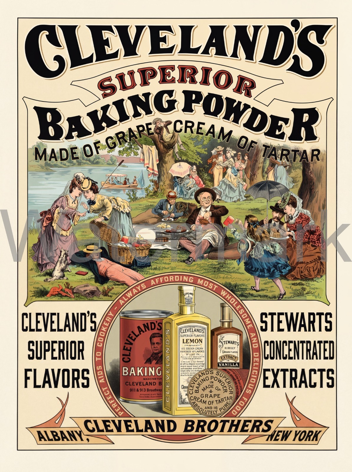 Cleveland's Superior Baking Powder z14 Metal Sign 3 Sizes to Choose From Cleveland's Superior Baking Powder z14 Metal Sign 3 Sizes to Choose From