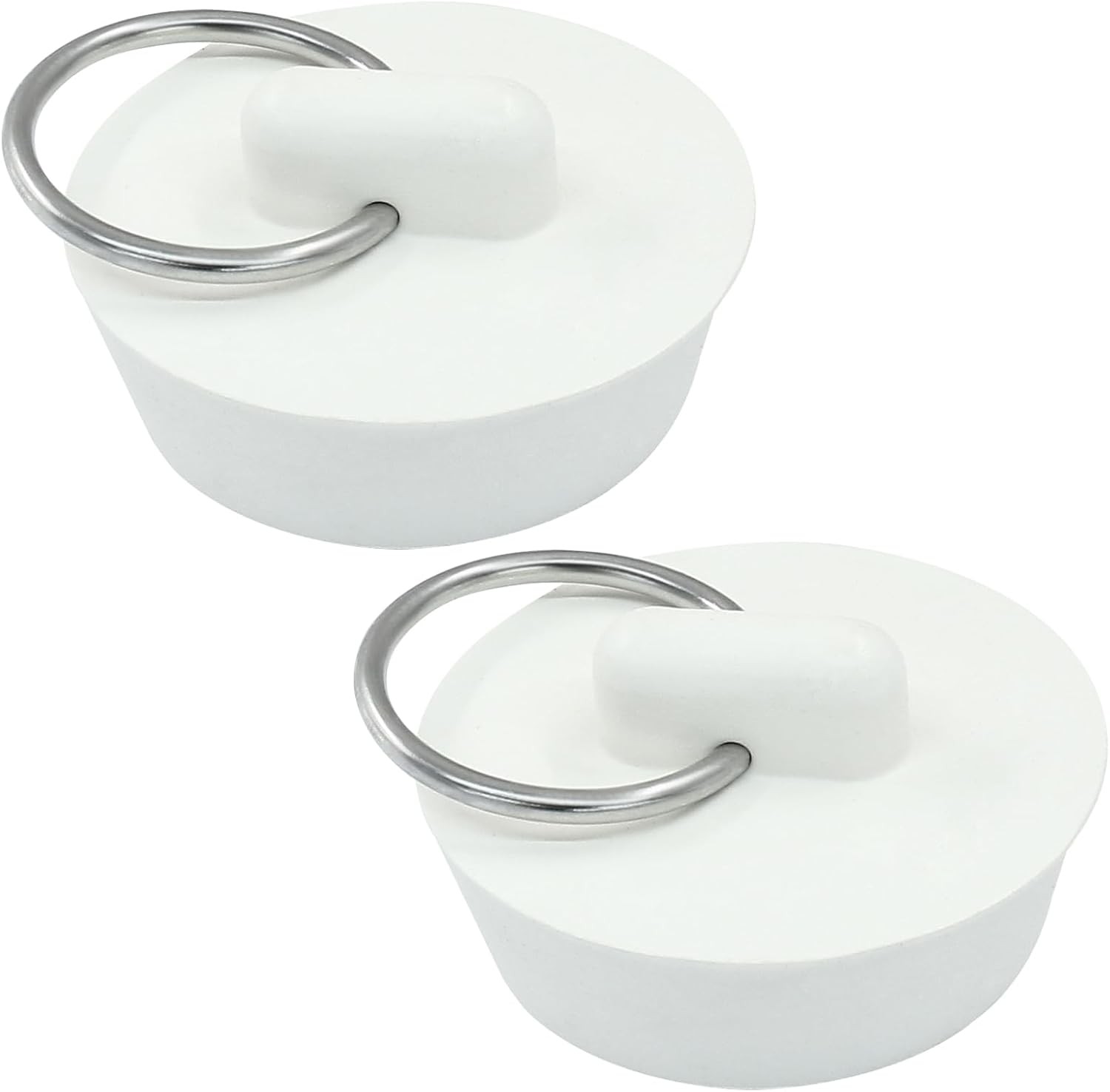 2 Pack Universal Drain Stoppers, Rubber, 1-1/4 Inch