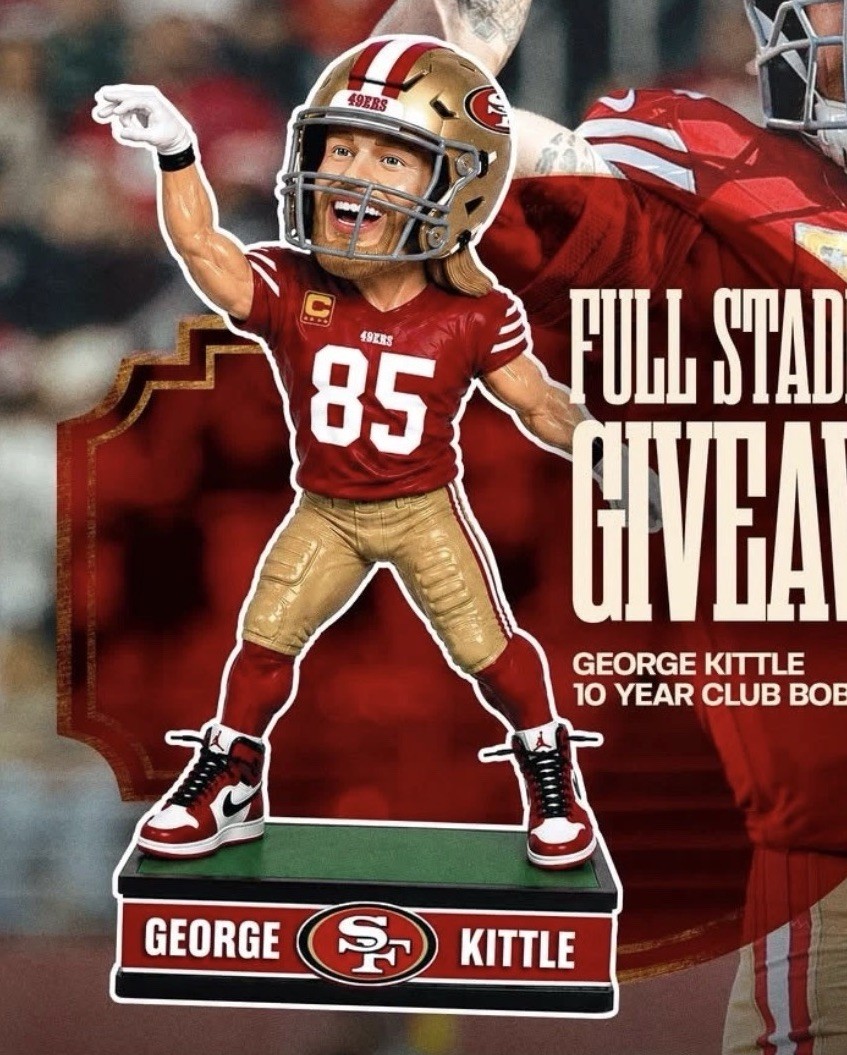 🟥🟨 George Kittle 10 Year Club Bobblehead SF 49ers SGA 9/27/26 PRESALE 🟥🟨 🟥🟨 George Kittle 10 Year Club Bobblehead SF 49ers SGA 9/27/26 PRESALE 🟥🟨