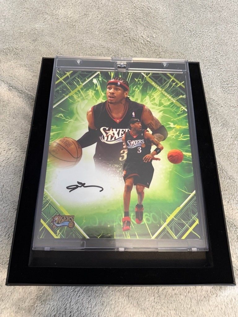 Free Shipping​ Allen Iverson Signed Photo Fanatics Emanate Auto 52/99 Autograph