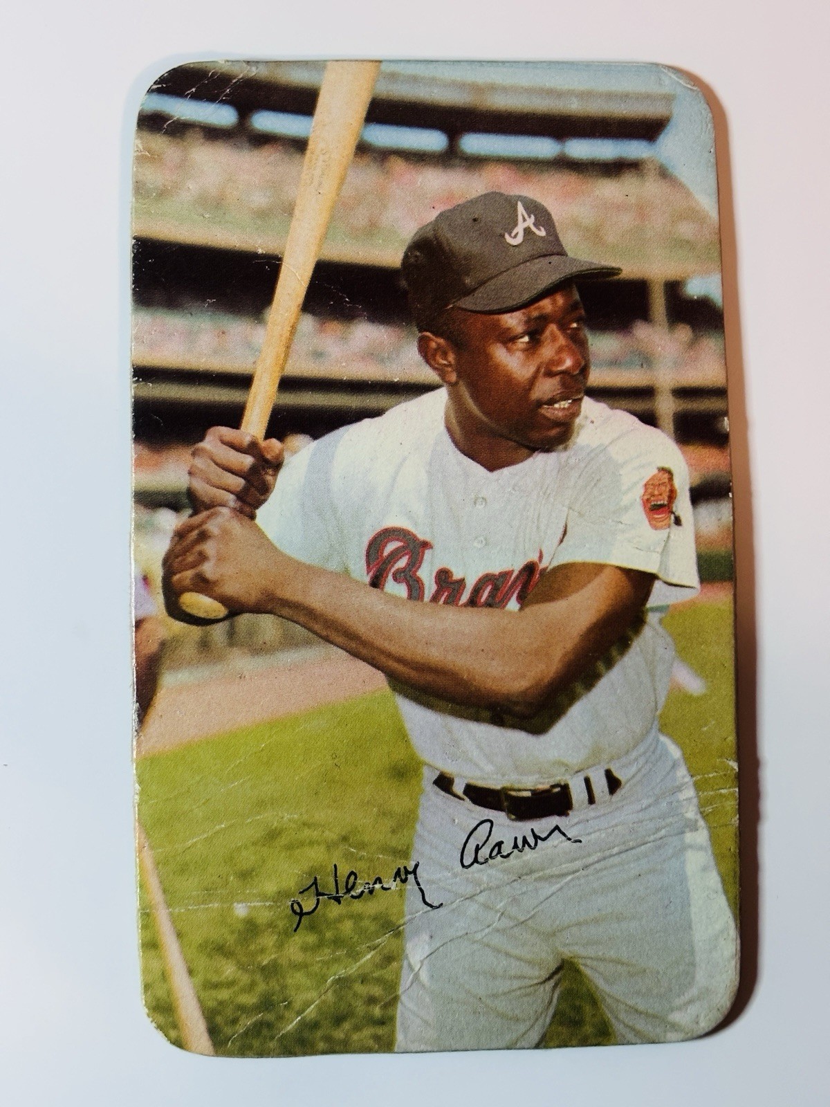 1971 Topps Baseball Super #44 Hank Aaron Atlanta Braves HOF PB2