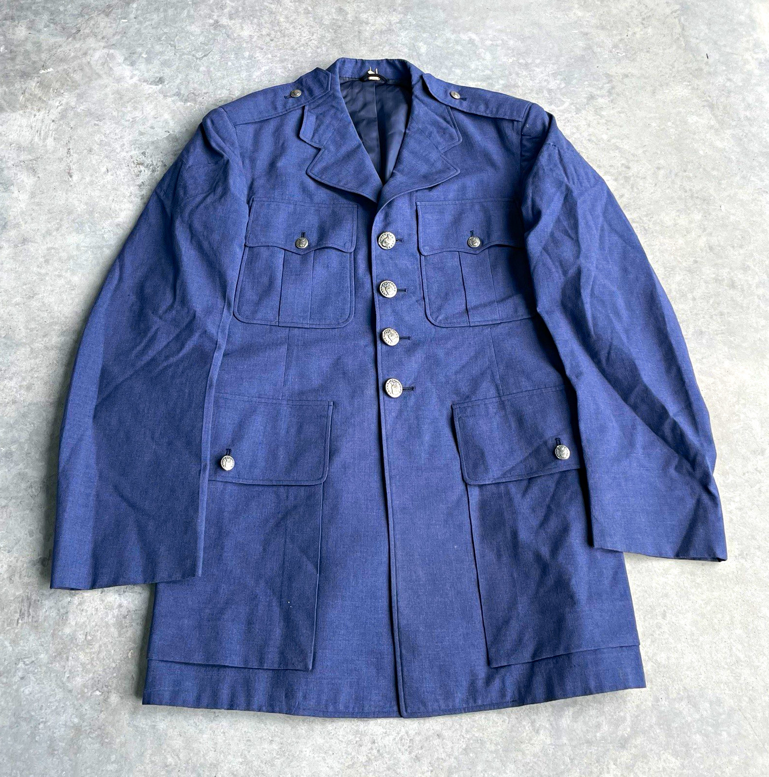True Vintage 1960s USAF Blue Shade 84 Tropical Wool Service Dress Coat True Vintage 1960s USAF Blue Shade 84 Tropical Wool Service Dress Coat