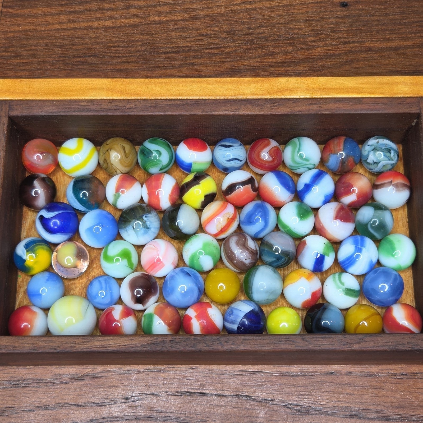 Vintage Marbles Lot of 55+ Vitro Akro Agate Peltier Alley Marble King Vacor